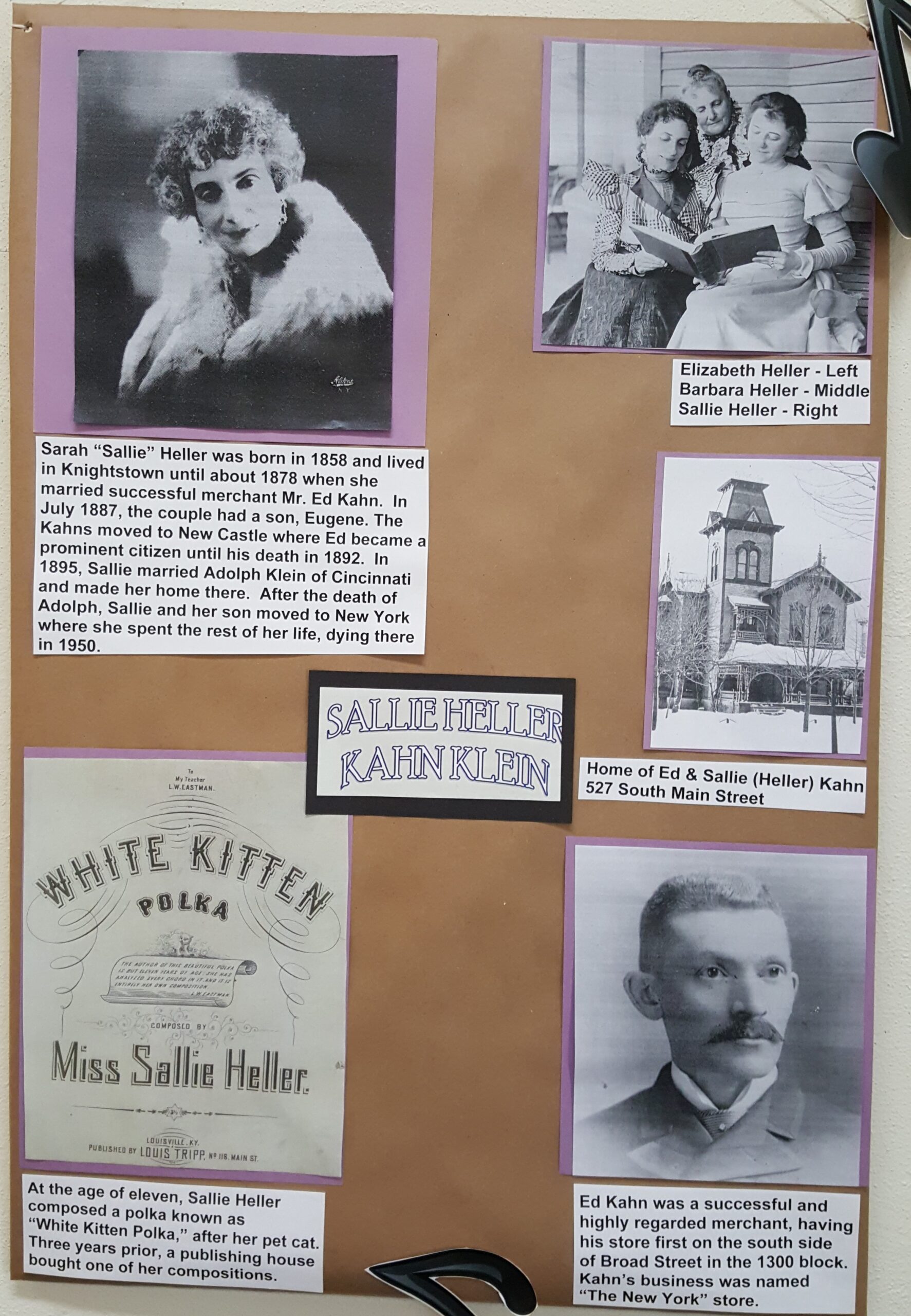 sallie heller kahn klein – Henry County Historical Society & Museum…